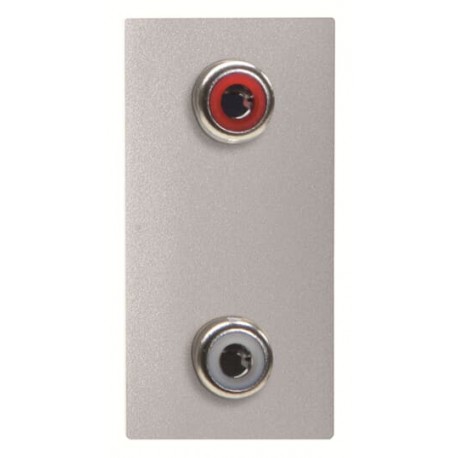 NIESSEN 2CLA215520N1301 2CLA215520N1301 N2155.2 PL NIESSEN Toma VDI 2RCA conexión con tornillo PL